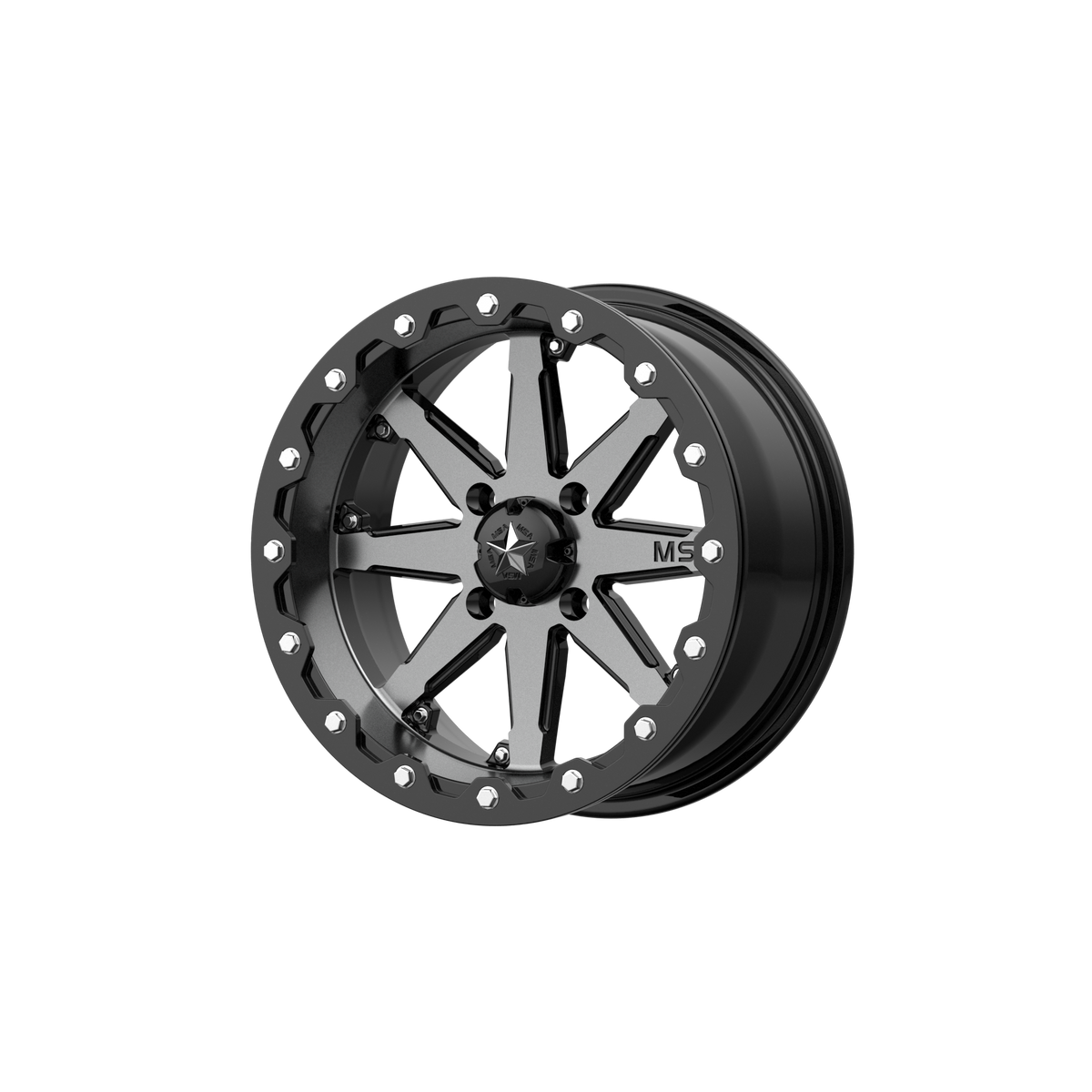 MSA Offroad Wheels M21 Lok Utv Beadlock 15X7 4X137 +0MM Charcoal Tint