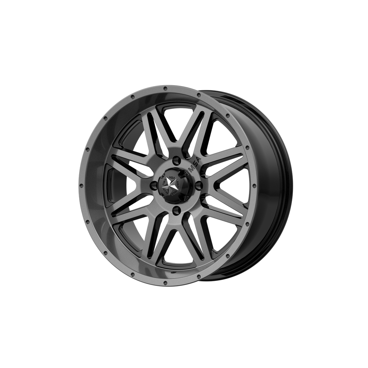 MSA Offroad Wheels M26 Vibe Utv 14X7 4X137 +0MM Dark Tint