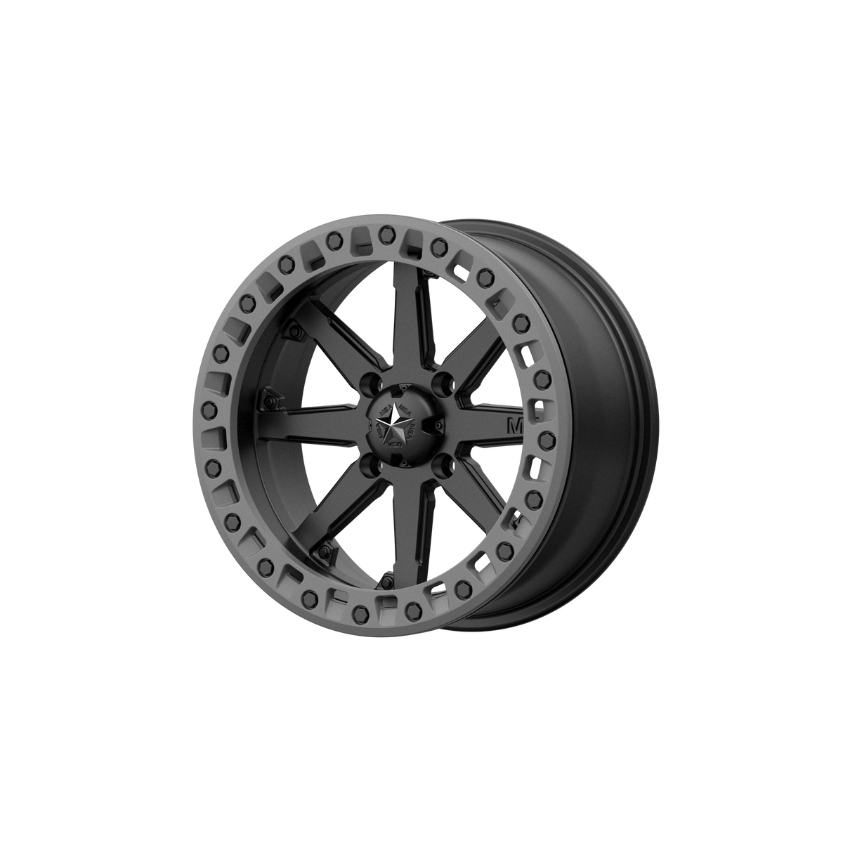 MSA Offroad Wheels M31 Lok2 Utv Beadlock 15X7 4X156 +0MM Satin Black W/ Matte Gray Ring