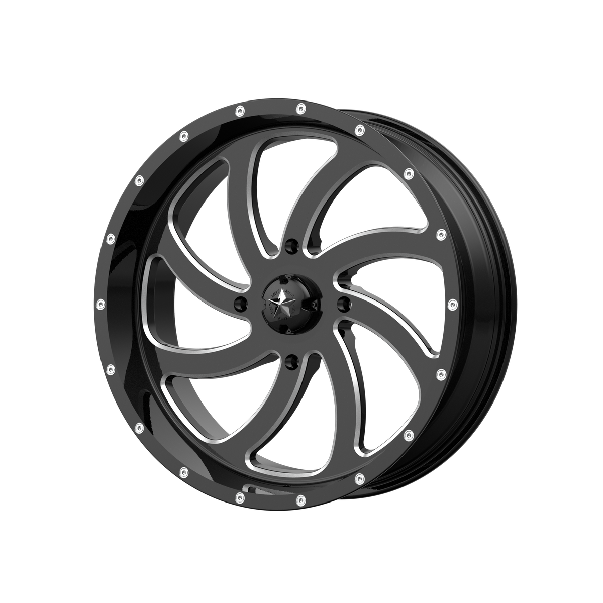 MSA Offroad Wheels M36 Switch Utv 18X7 4X156 +0MM Gloss Black Milled