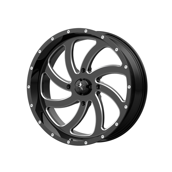 MSA Offroad Wheels M36 Switch Utv 18X7 4X156 +0MM Gloss Black Milled