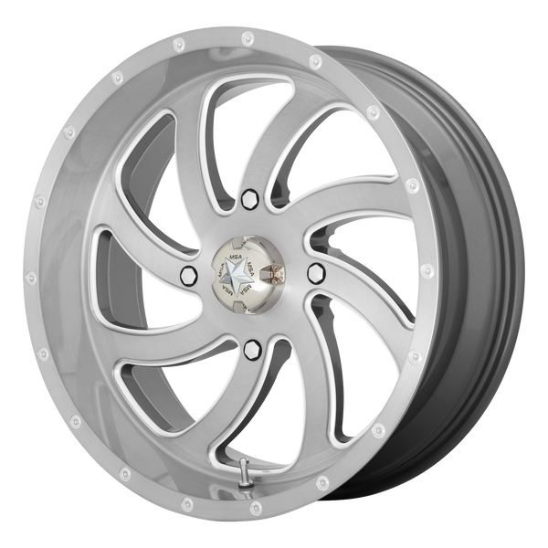 MSA Offroad Wheels M36 Switch Utv 18X7 4X137 +0MM Brushed Titanium
