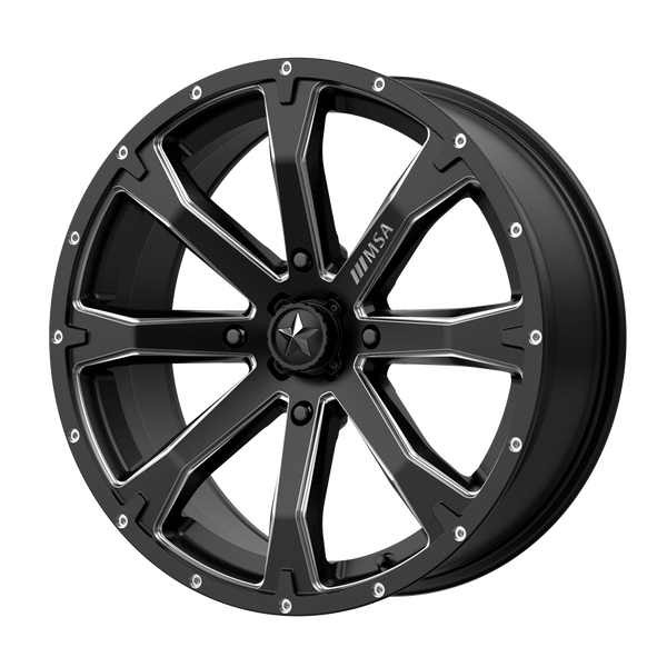 MSA Offroad Wheels M42 Bounty Utv 18X7 4X137 +10MM Satin Black Milled