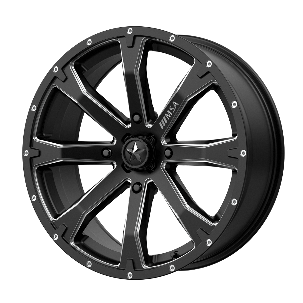 MSA Offroad Wheels M42 Bounty Utv 15X7 4X137 +10MM Satin Black Milled