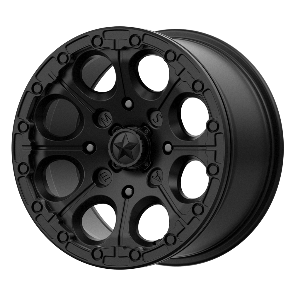MSA Offroad Wheels M44 Cannon Utv Beadlock 15X7 4X110 +25MM Satin Black
