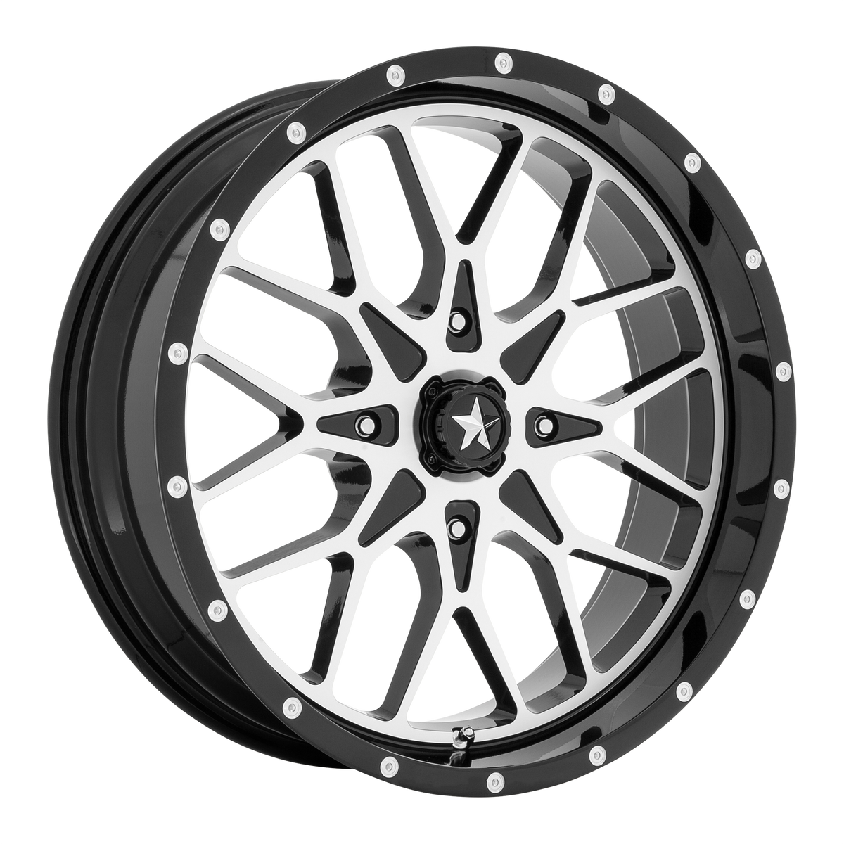 MSA Offroad Wheels M45 Portal Utv 16X7 4X137 +10MM Gloss Black Machined