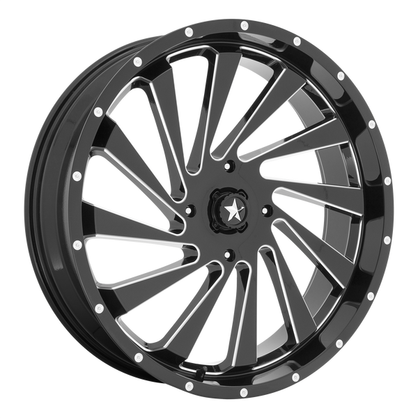 MSA Offroad Wheels M46 Blade Utv 24X7 4X156 +0MM Gloss Black Milled