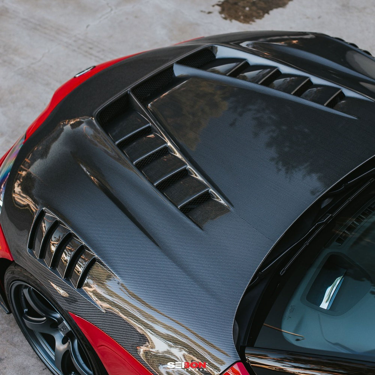 Seibon 2020+ Toyota GR Supra TV-Style Carbon Fiber Hood - HD20TYSUP-TV-DS