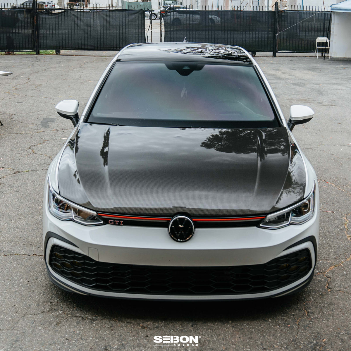 Seibon 22-23 Volkswagen Golf GTI/R OEM Style Carbon Fiber Hood - HD22VWG8-OE