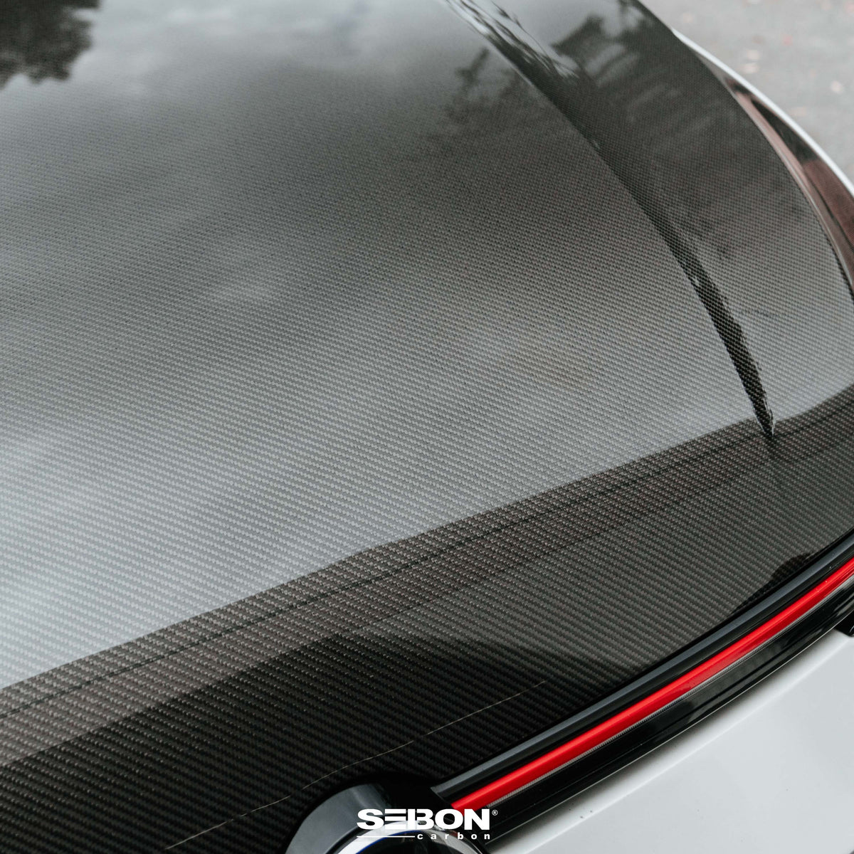 Seibon 22-23 Volkswagen Golf GTI/R OEM Style Carbon Fiber Hood - HD22VWG8-OE