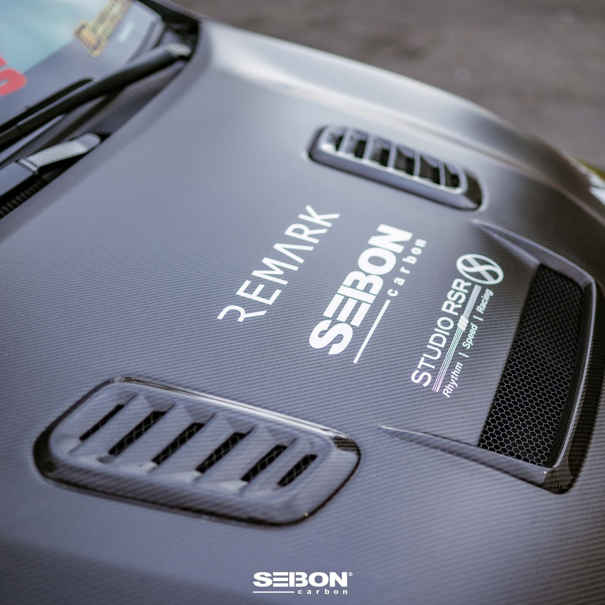 Seibon 2023 Toyota GR Corolla VS-Style Double-Sided Carbon Hood  - Gloss Finish - HD23TYGRCOR-VS-DS