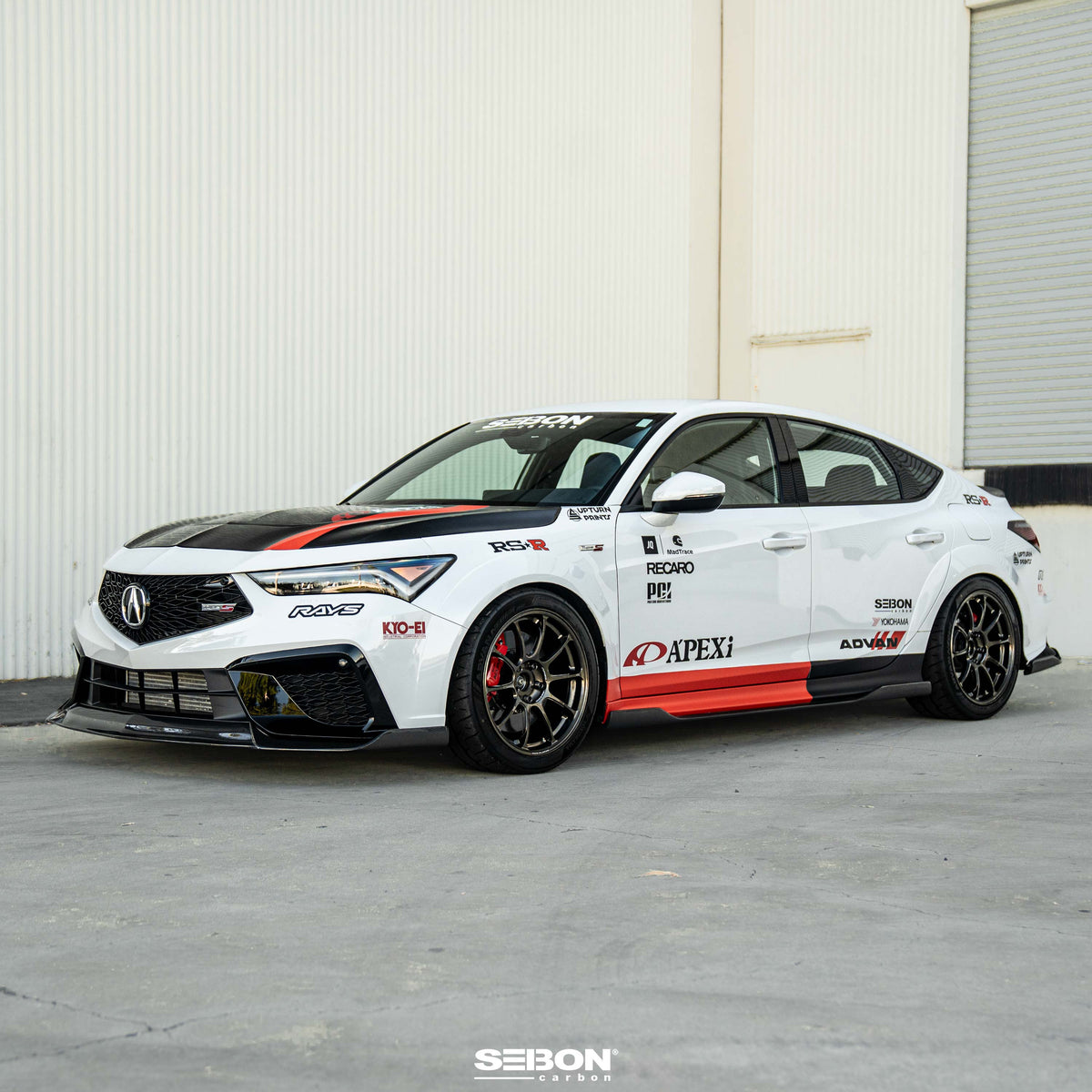 Seibon 24-25 Acura Integra Type-S OE-Style Double Sided Carbon Fiber Hood - HD24ACINS-OE-DS
