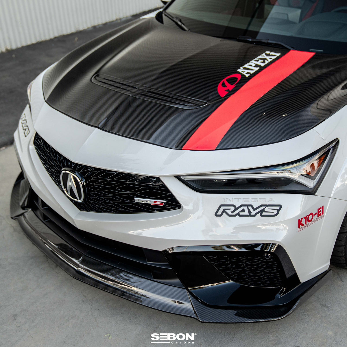Seibon 24-25 Acura Integra Type-S OE-Style Double Sided Carbon Fiber Hood - HD24ACINS-OE-DS