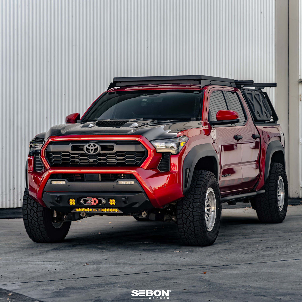 Seibon 2024+ Toyota Tacoma TR-Style Carbon Fiber Hood - HD24TYTA-TR
