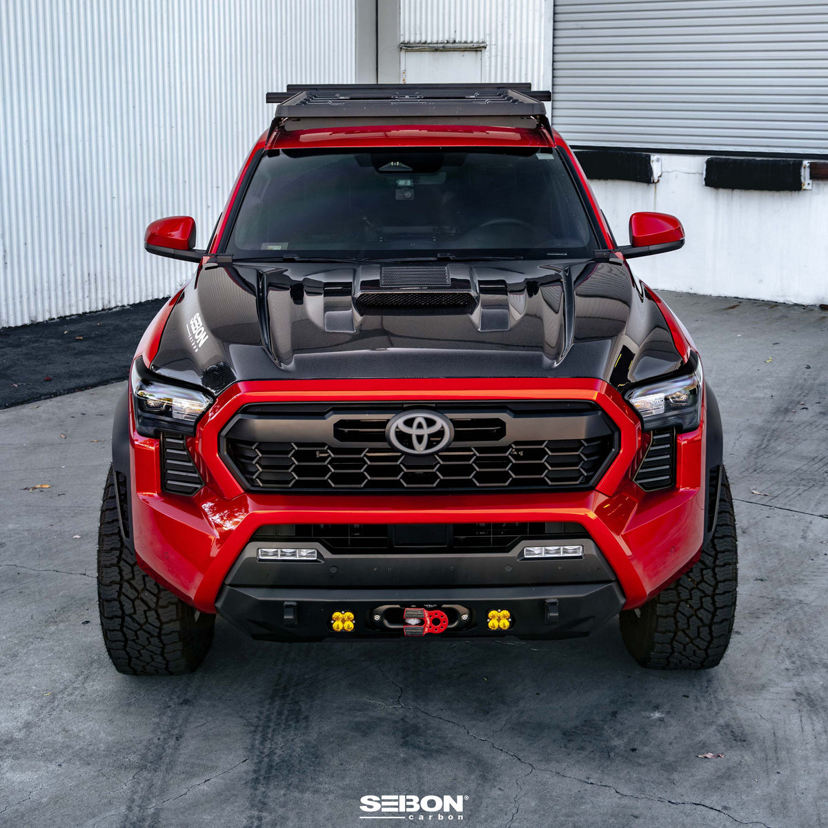 Seibon 2024+ Toyota Tacoma TR-Style Carbon Fiber Hood - HD24TYTA-TR