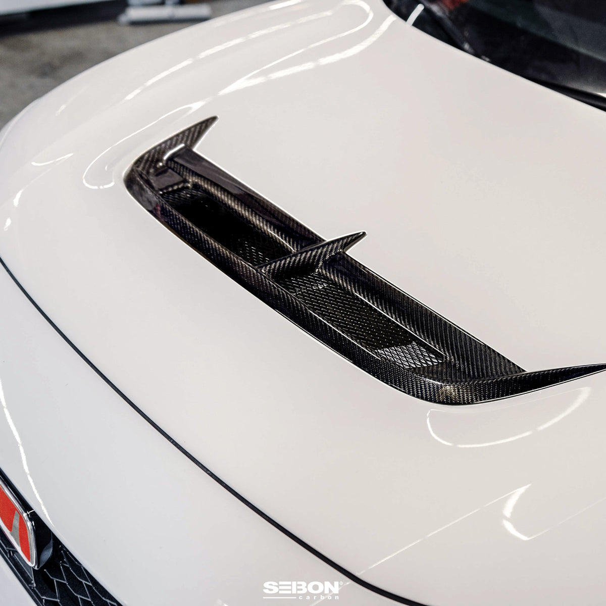 Seibon 23-24 Honda Civic Type-R CW-Style Carbon Fiber Hood Vent - HDS23HDCVR-CW
