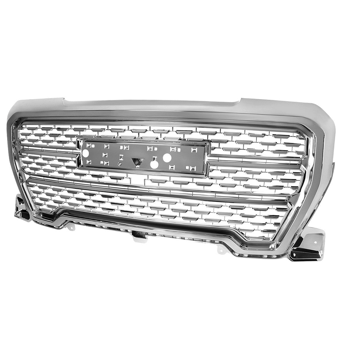 Spec-D Tuning - 2019-2021 GMC Sierra 1500 Chrome Denali Mesh Grille - HG-GMC1915C-JB