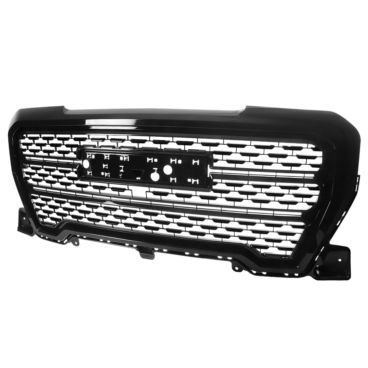 Spec-D Tuning - 2019-2021 GMC Sierra 1500 Matte Black Denali Mesh Grille - HG-GMC1915JM-JB