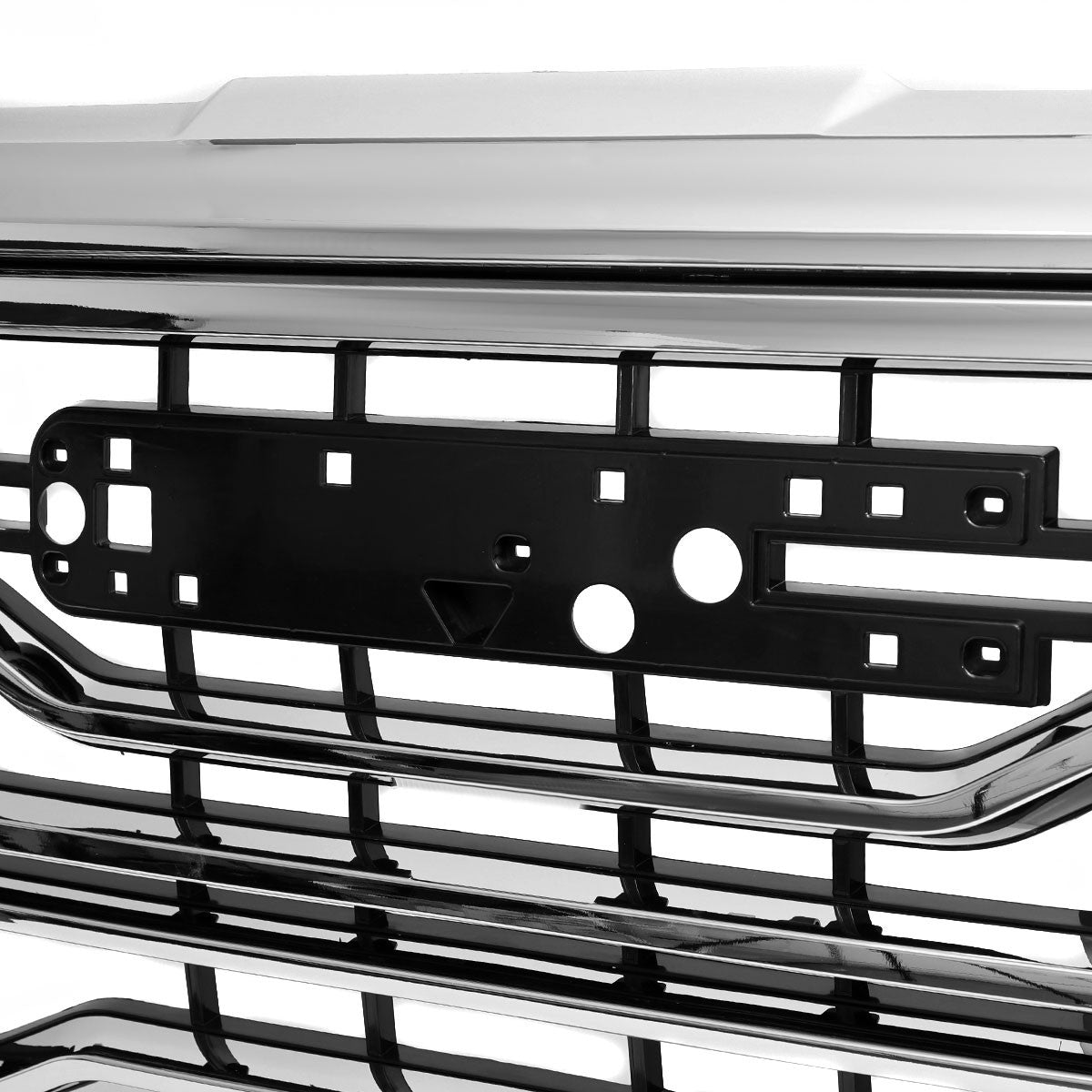 Spec-D Tuning - 2022-2025 GMC Sierra 1500 Chrome AT4 Style Mesh Front Upper Hood Grille - HG-GMC2215AT4C-JB