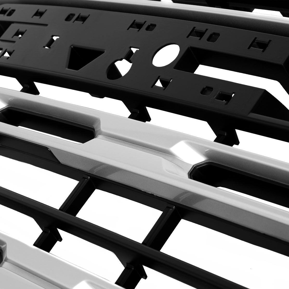 Spec-D Tuning - 2022-2025 GMC Sierra 1500 Chrome SLE Style Mesh Front Upper Hood Grille - HG-GMC2215C-JB