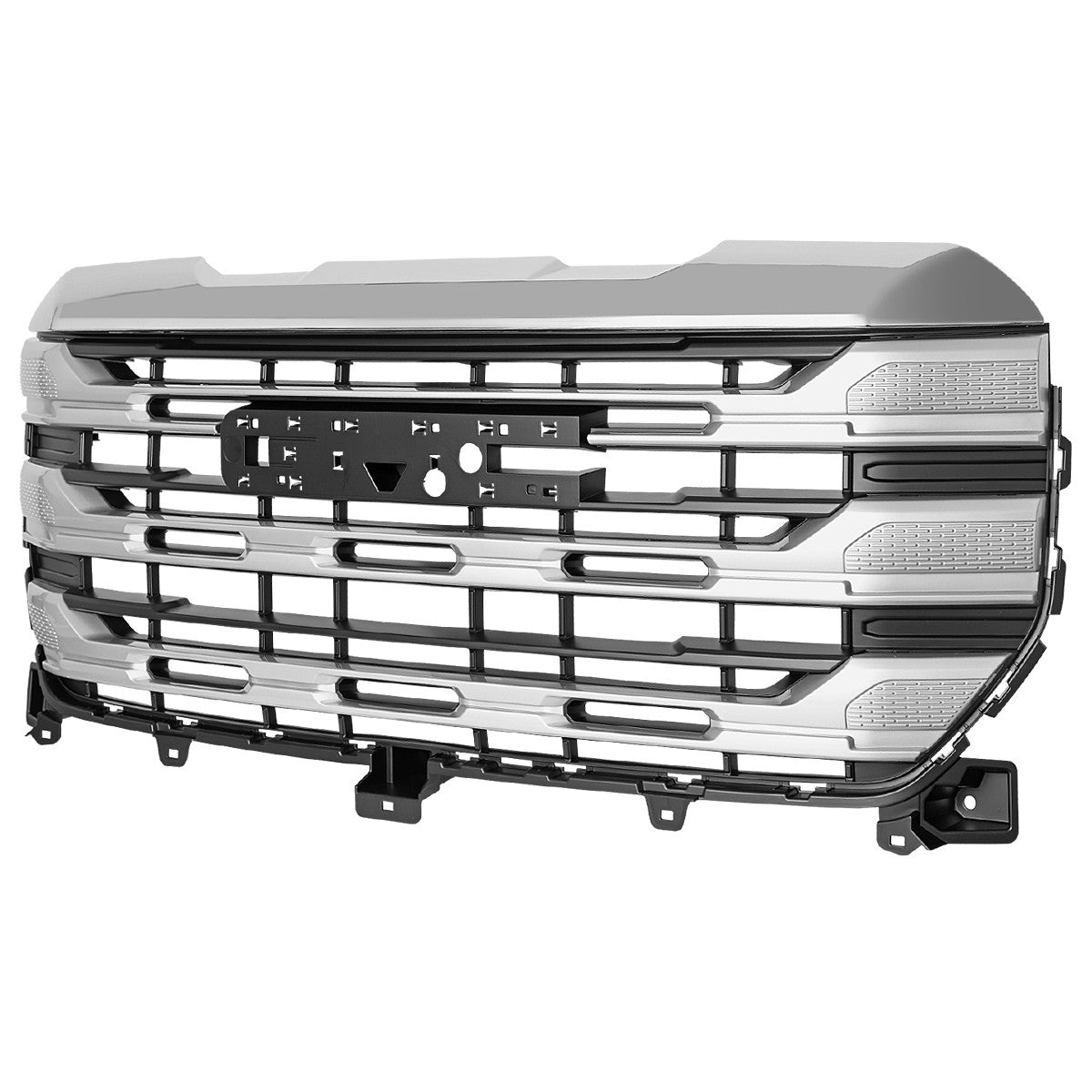 Spec-D Tuning - 2022-2025 GMC Sierra 1500 Chrome SLE Style Mesh Front Upper Hood Grille - HG-GMC2215C-JB