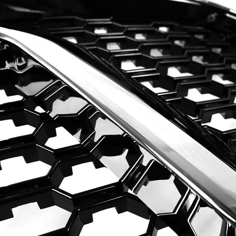 Spec-D Tuning - 2013-2018 Dodge RAM 1500 Chrome ABS Rebel Style Honeycomb Mesh Grille - HG-RAM1315CB-GL