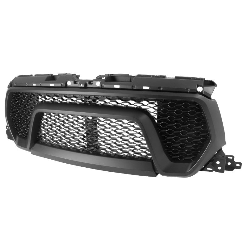 Spec-D Tuning - 2019-2021 Dodge RAM 1500 Matte Black ABS Rebel Style Honeycomb Mesh Grille - HG-RAM1915BB-RB-GL