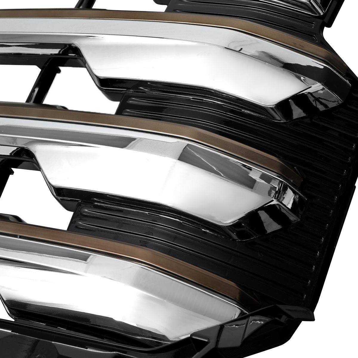 Spec-D Tuning - 2022-2026 Chevrolet Silverado 1500 High Country Chrome Mesh Front Upper Hood Grille - HG-SIV2215HCC-JB