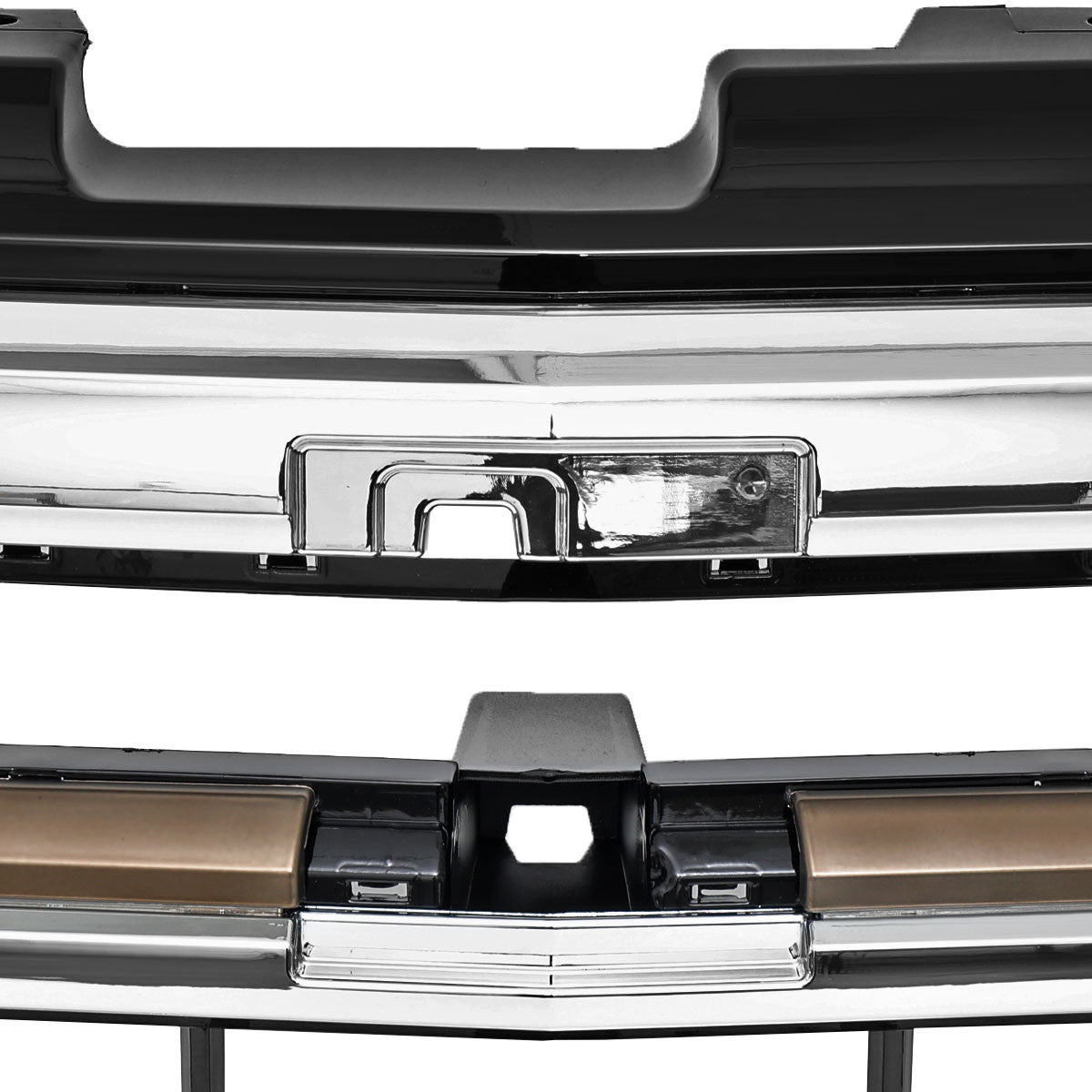 Spec-D Tuning - 2022-2026 Chevrolet Silverado 1500 High Country Chrome Mesh Front Upper Hood Grille - HG-SIV2215HCC-JB