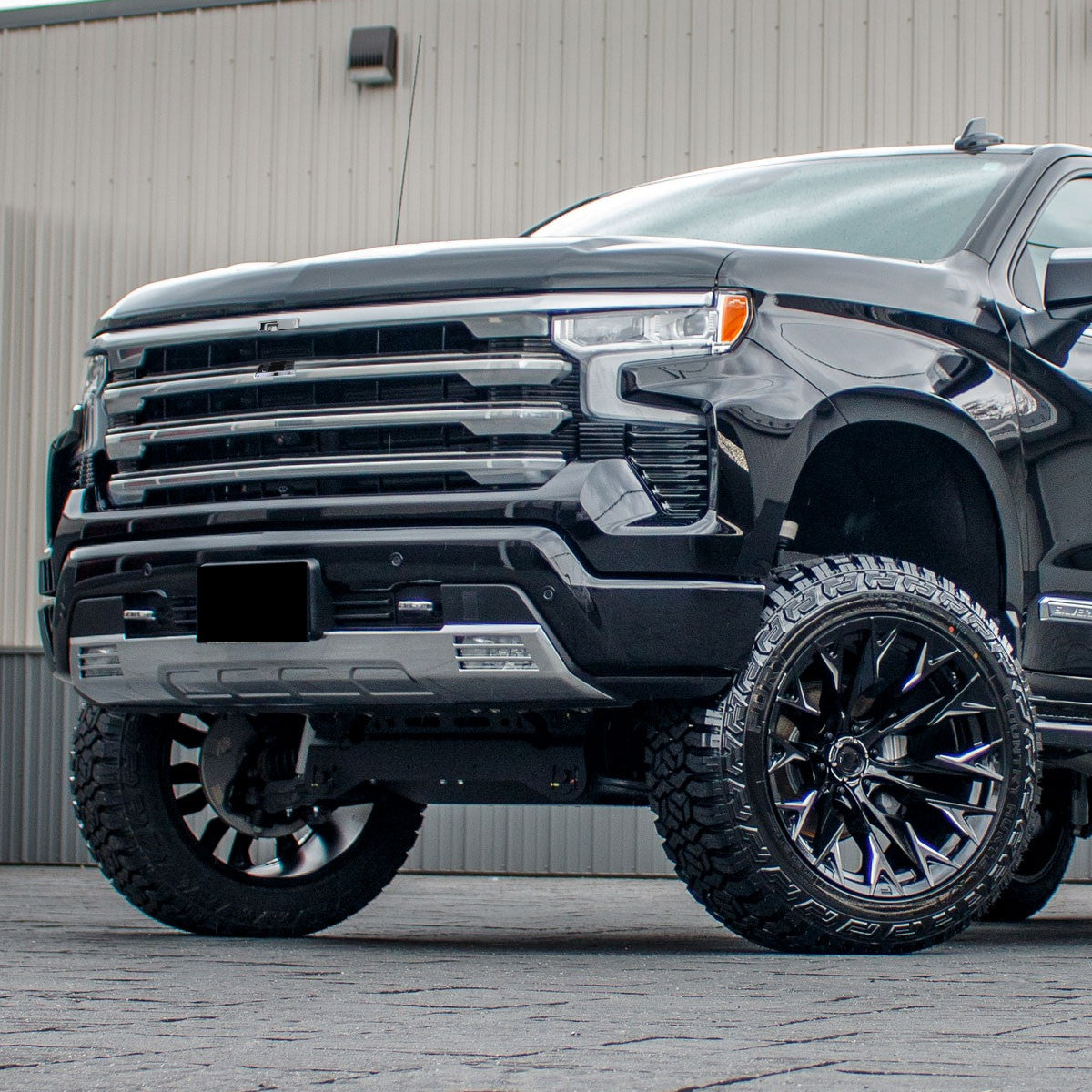 Spec-D Tuning - 2022-2026 Chevrolet Silverado 1500 High Country Chrome Mesh Front Upper Hood Grille - HG-SIV2215HCC-JB