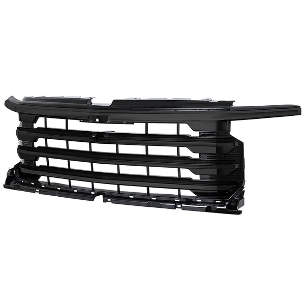 Spec-D Tuning - 2022-2026 Chevrolet Silverado 1500 High Country Black Mesh Front Upper Hood Grille - HG-SIV2215HCJM-JB