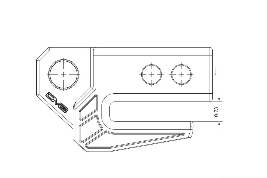 DV8 Offroad - DV8 Xtract 2" Hitch Skid Plate - UNHS-01BL