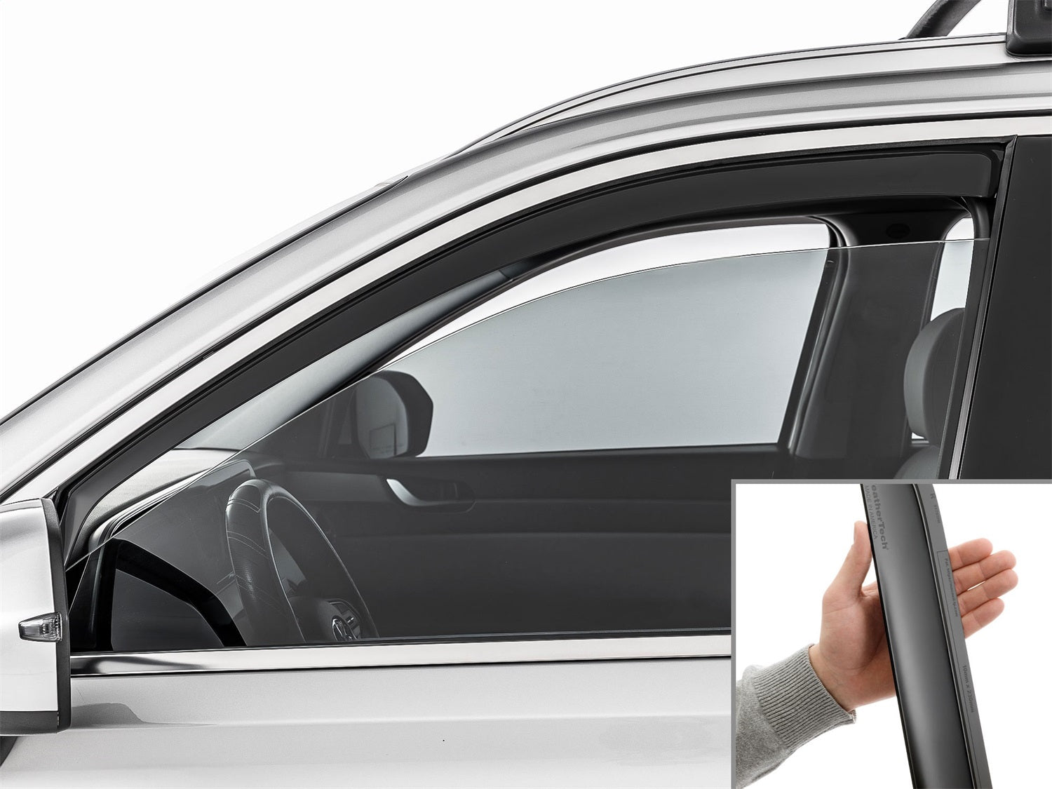 Weathertech - Side Window Deflector - Front Matte Black Tint - 80972IMB