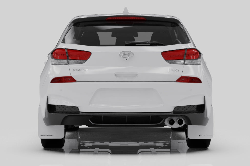 Rally Armor 19-21 Hyundai Elantra GT N Line/i30 Red UR Mud Flap w/Black Logo - MF59-UR-RD/BLK
