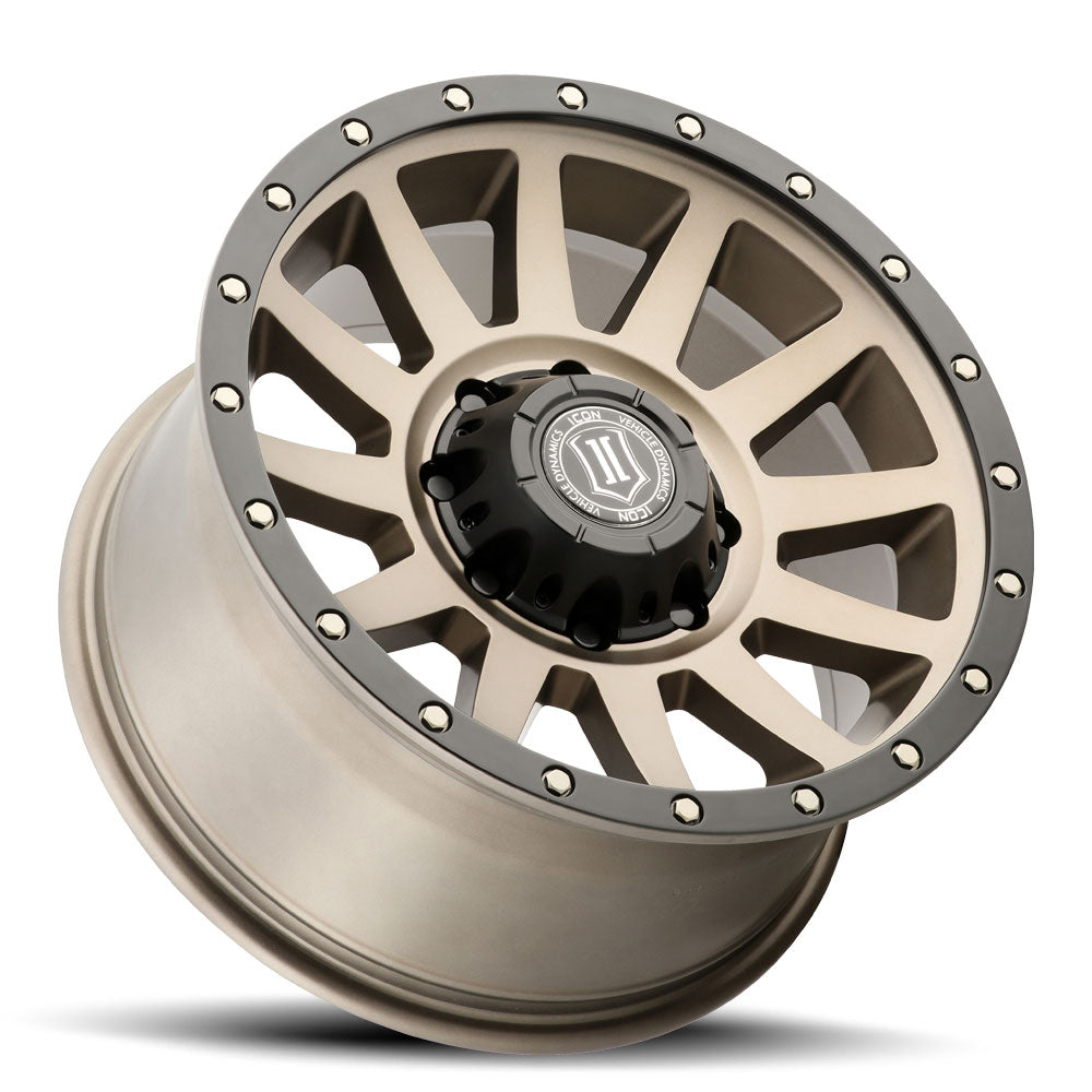 ICON Compression 18x9 8x6.5 12mm Offset 5.5in BS Bronze Wheel - 2018908055BR