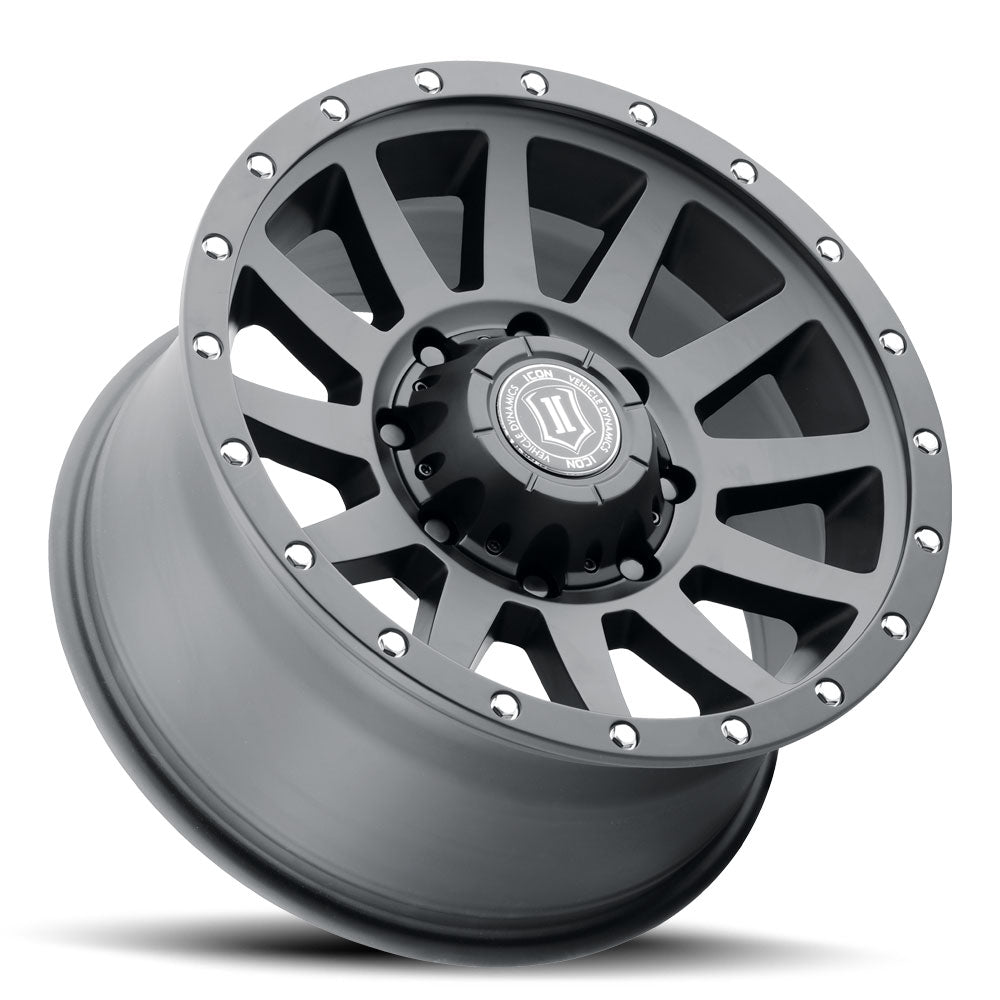 ICON Compression HD 18x9 8x165.1 12mm Offset 5.5in BS - Satin Black Wheel - 2018908055SB