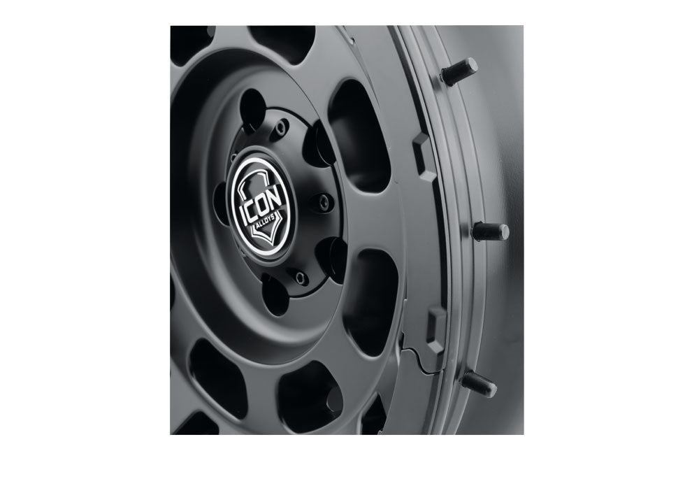 Icon Hammer Pro 17x8.5 / 6x5.5 / 0mm / 4.75in BS - Satin Black - 21017858347SB