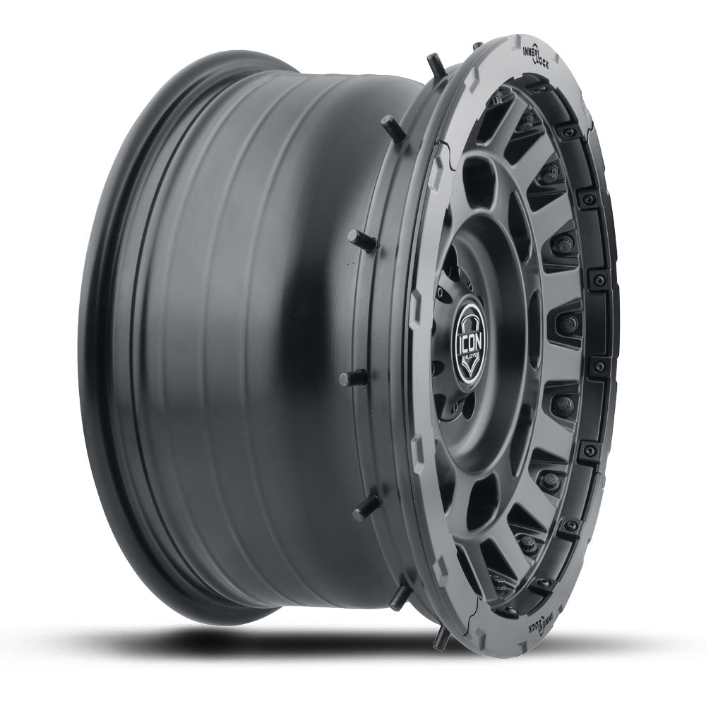 Icon Hammer Pro 17x8.5 / 5x150 / 25MM / 5.75in BS - Satin Black - 21017855557SB