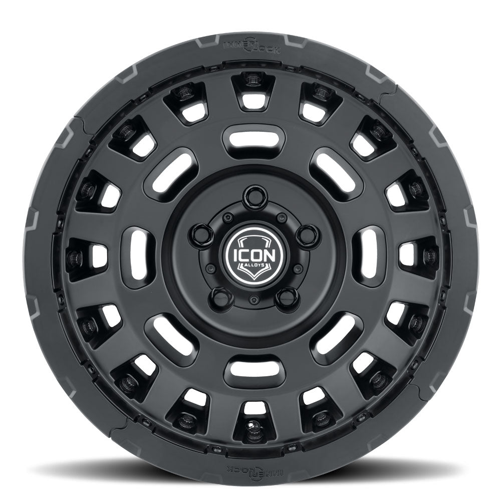 Icon Hammer Pro 17x8.5 / 5x150 / 25MM / 5.75in BS - Satin Black - 21017855557SB
