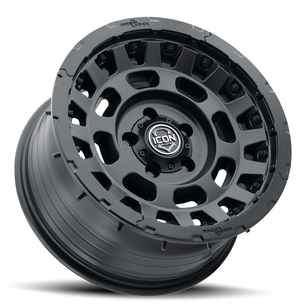 Icon Hammer Pro 17x8.5 / 5x150 / 25MM / 5.75in BS - Satin Black - 21017855557SB
