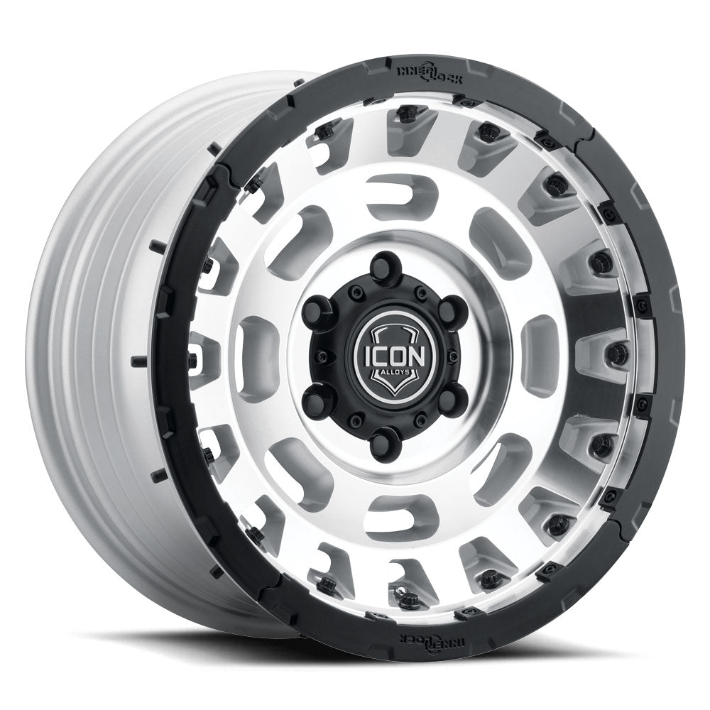 Icon Hammer Pro 17x8.5 / 6x5.5 / 25mm / 5.75in BS - Silver Machined - 21017859057SM