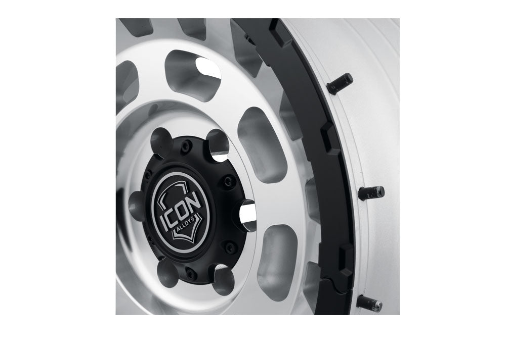Icon Hammer Pro 17x8.5 / 6x5.5 / 25mm / 5.75in BS - Silver Machined - 21017859057SM