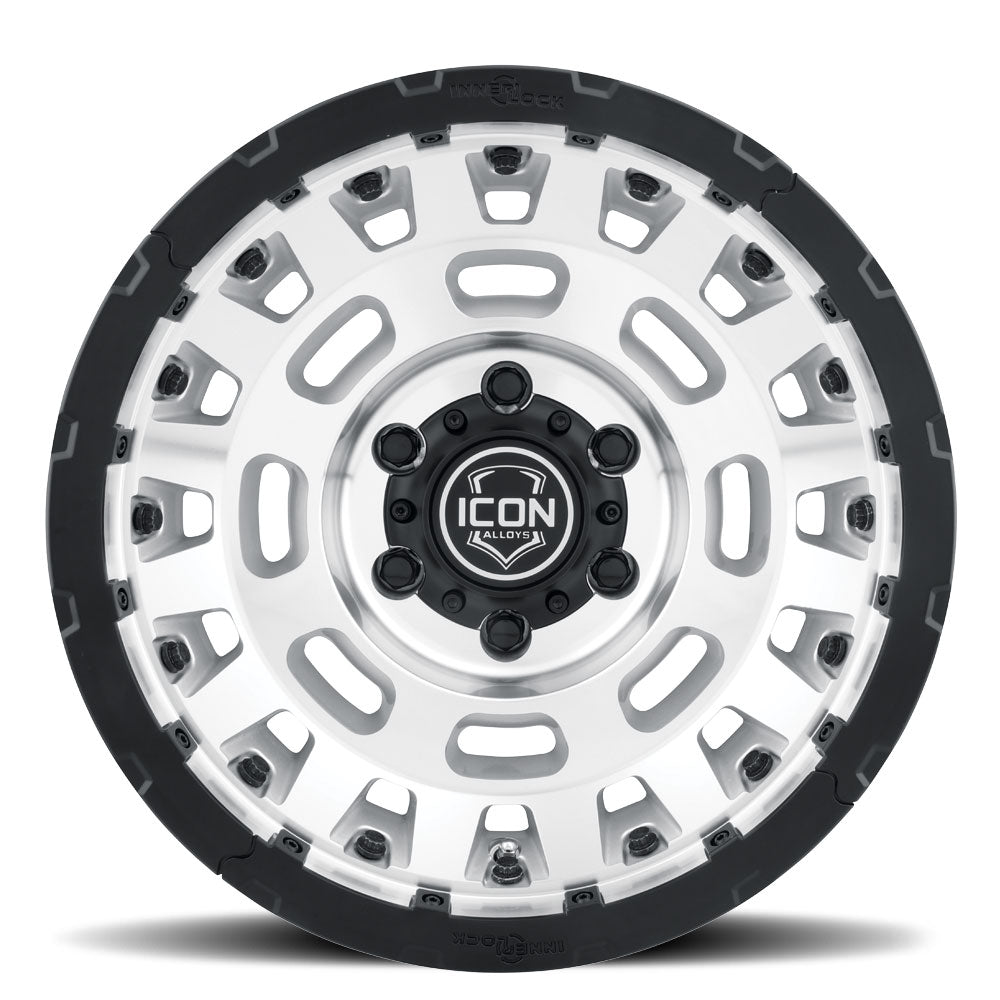 Icon Hammer Pro 17x8.5 / 5x150 / 25MM / 5.75in BS - Silver Machined - 21017855557SM