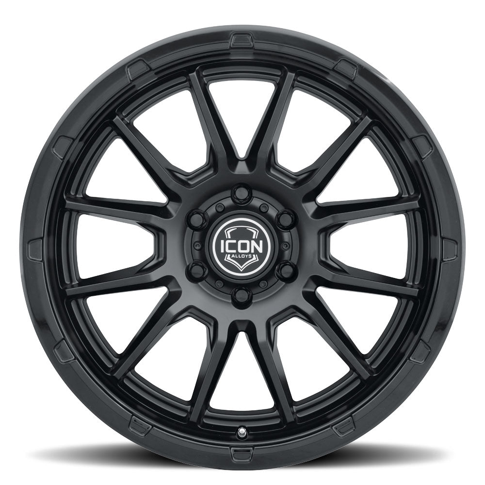 ICON Alloys Cajon 20x9 / 6x5.5 / 0mm / 5in BS Double Black Wheel - 8320908350DB