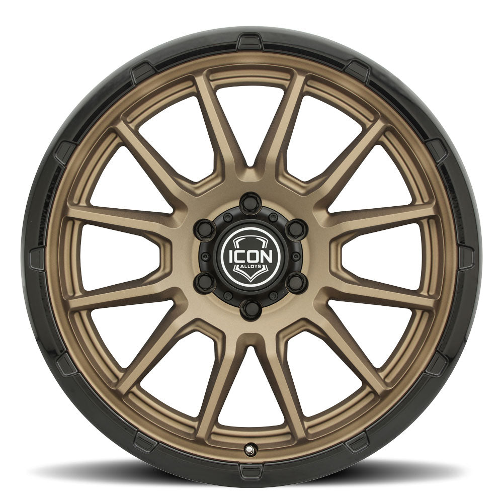 ICON Alloys Cajon 20x9 / 6x5.5 / 16mm / 5.625in BS Satin Bronze Wheel w/ GB Lip - 8320909056SBGB