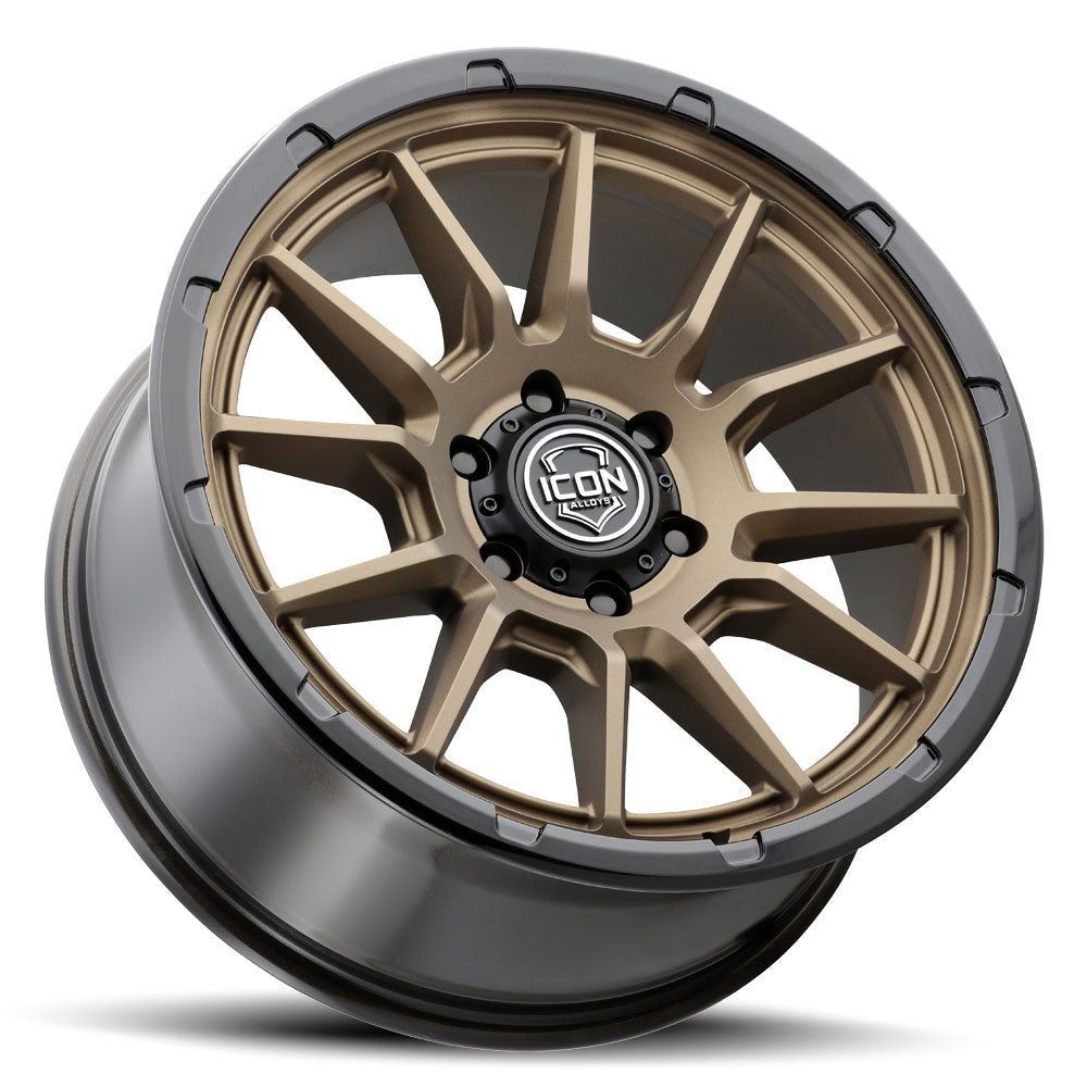 ICON Alloys Cajon 20x9 / 6x5.5 / 16mm / 5.625in BS Satin Bronze Wheel w/ GB Lip - 8320909056SBGB