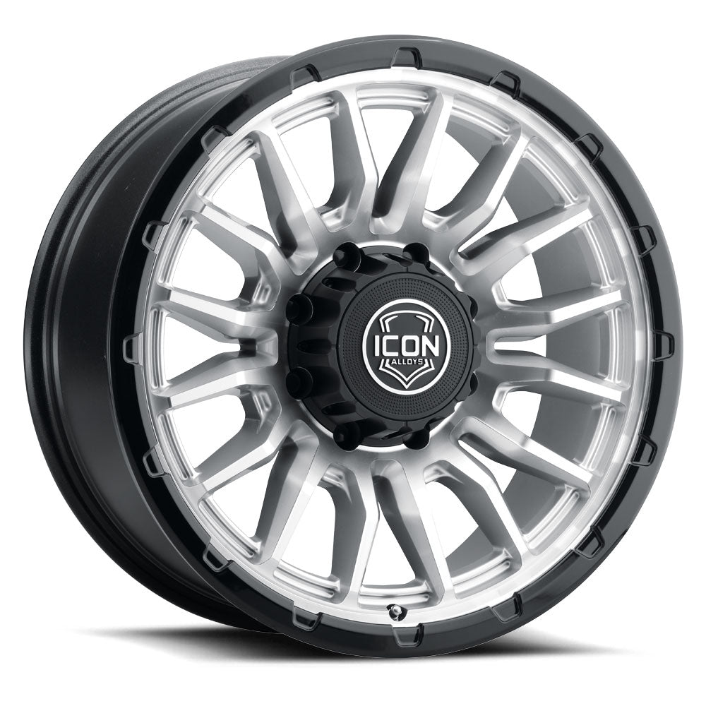 ICON Alloys Cajon 20x9 / 8x170 / 6mm / 5.25in BS Silver Machined Wheel w/ GB Lip - 8320908152SMGB