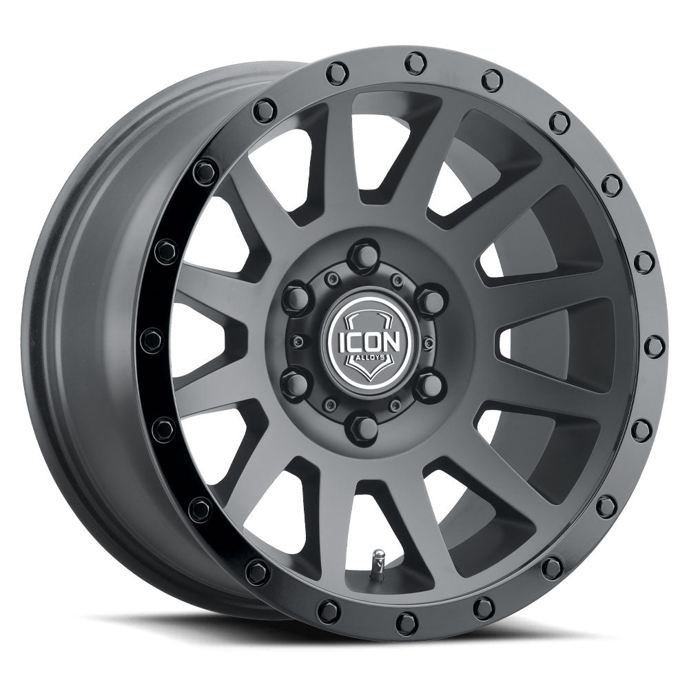ICON Compression 18x9 6x135 6mm Offset 5.25in BS 87.1mm Double Black Wheel - 2018906352DB