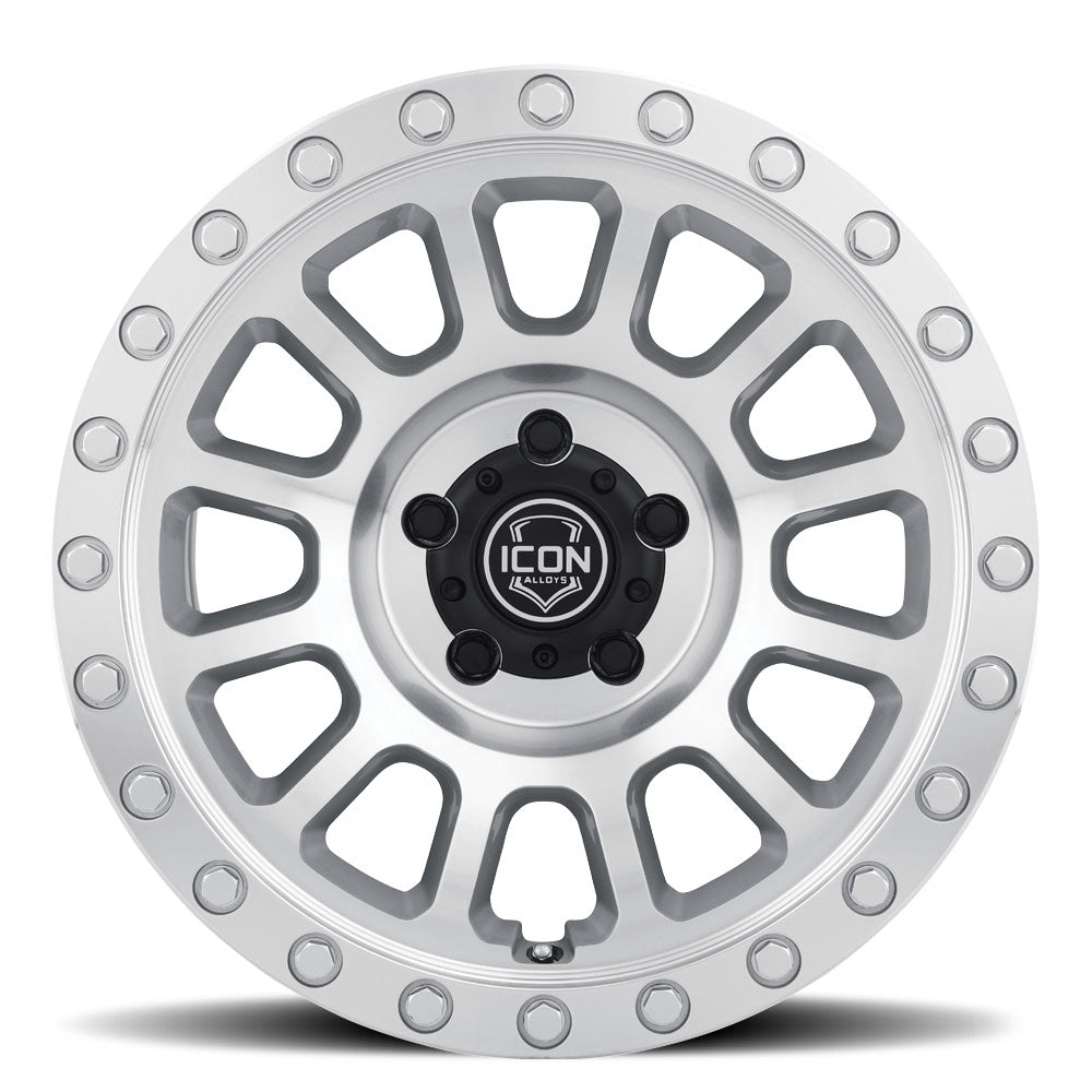 ICON Hulse 18x9 6x5.5 0mm Offset 5in BS Silver Machined - 8018908350SM