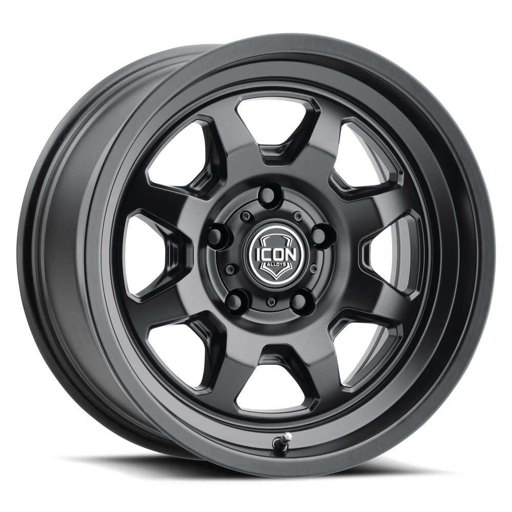 ICON Nuevo 17x8.5 / 6x5.5 / 25mm Offset / 5.75in BS - Satin Black Wheel - 8117859057SB